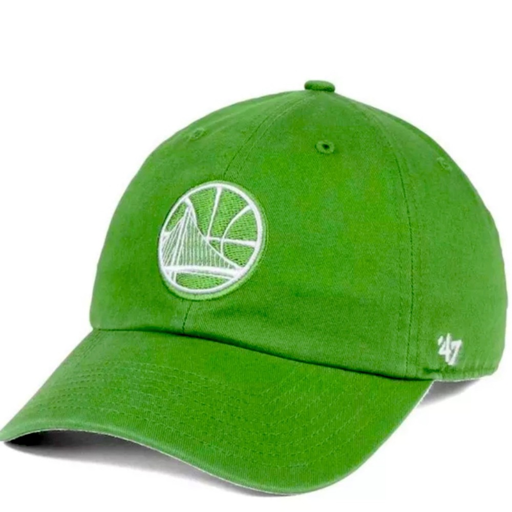 New Golden State Warriors Rush Clean Up Hat Cap 47 Brand Green NBA